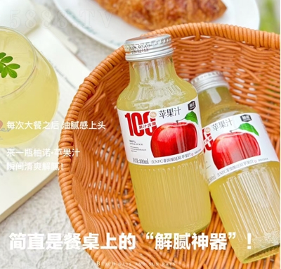 ��ŵ100%ƻ��֭300ml����