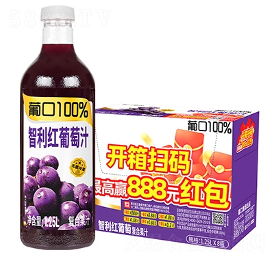 �Ͽ�100%����������֭1.25Lx8ƿ